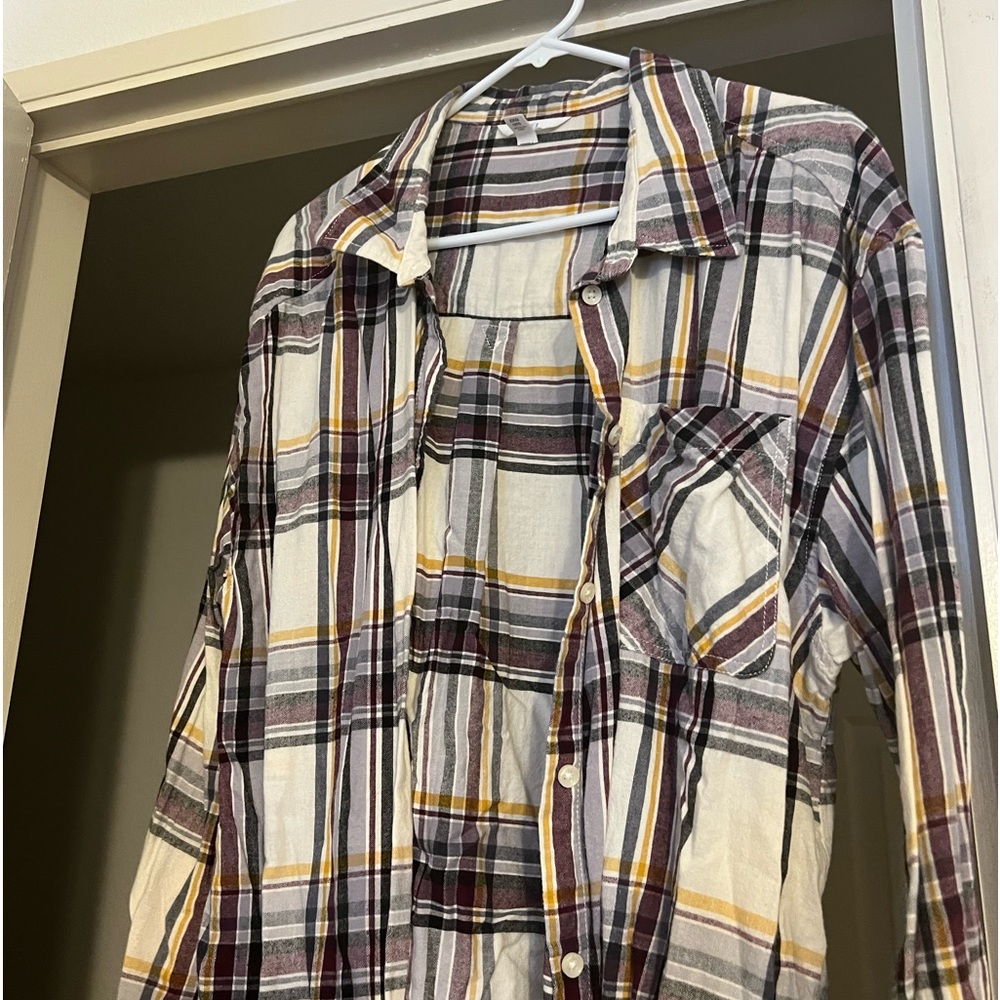 multi color flannel shirt